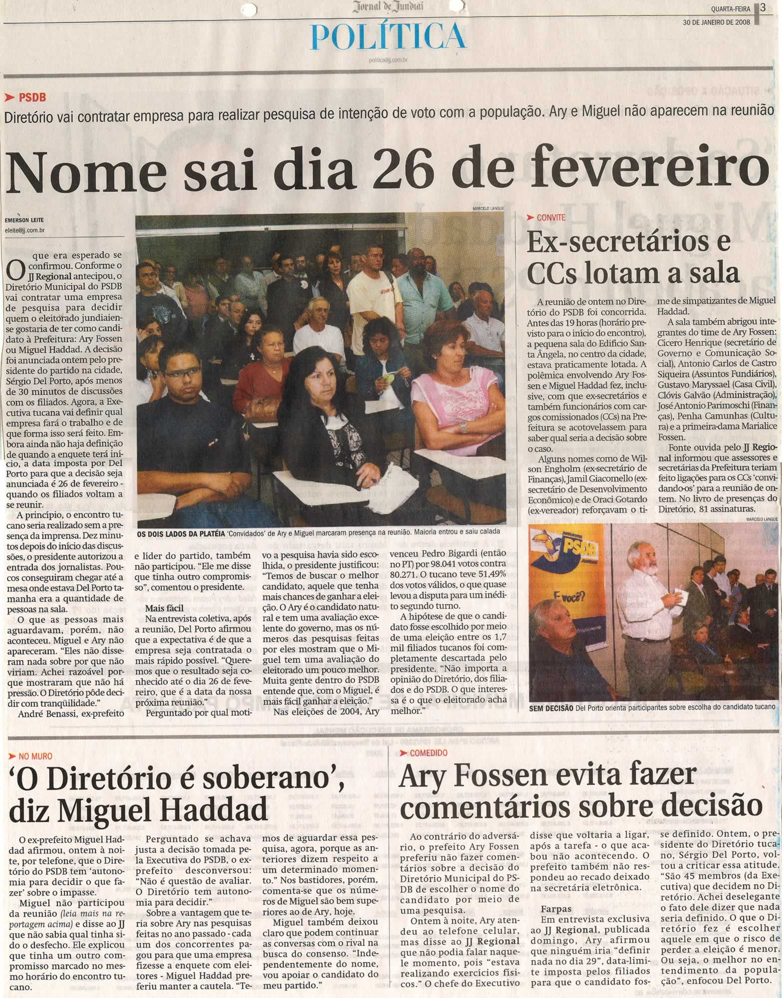 Jornal de Jundiaí - 30/01/2008