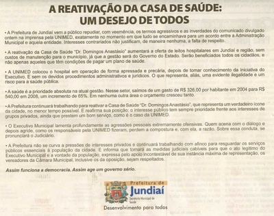Bom Dia Jundiaí - 18/01/2008