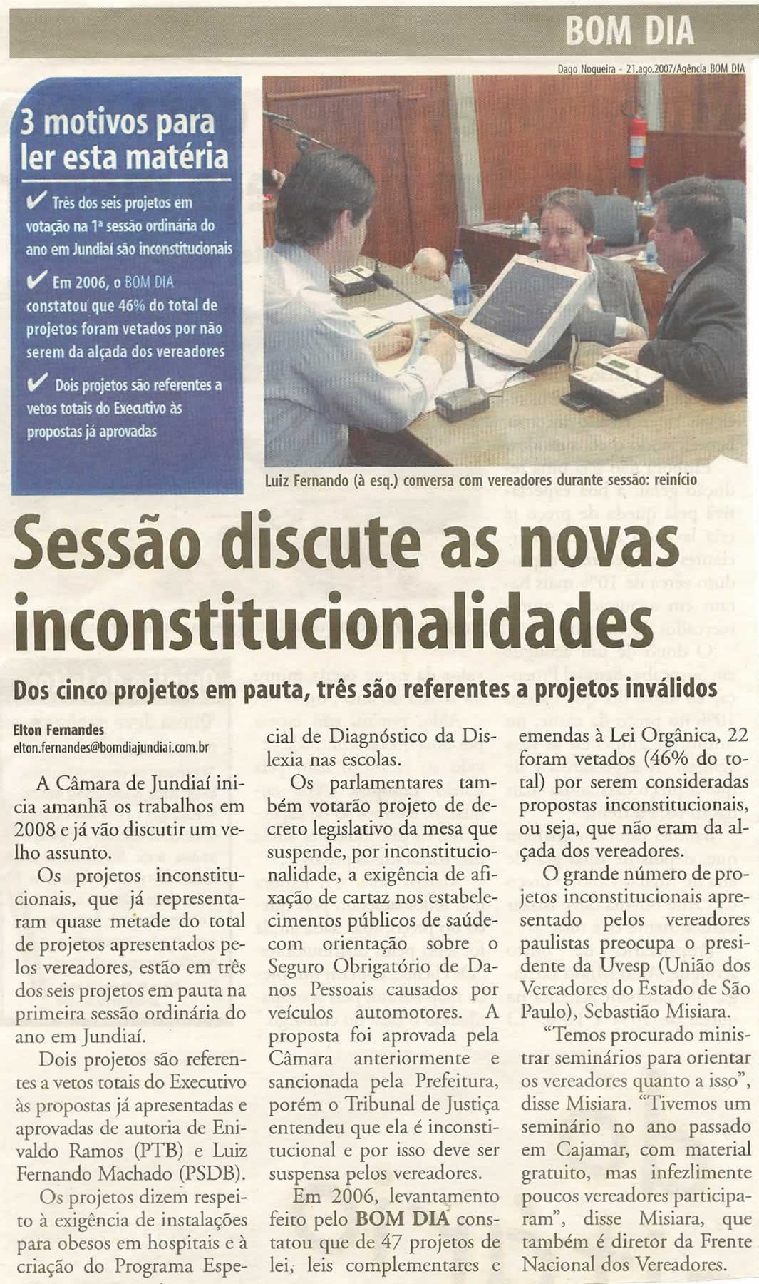 Bom Dia Jundiaí - 11/02/2008
