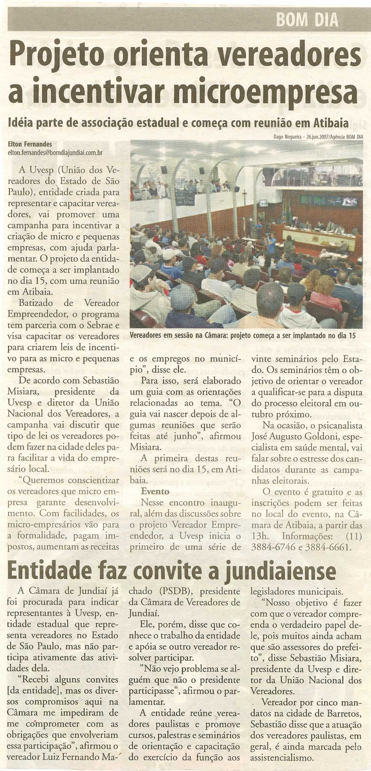 Bom Dia Jundiaí - 09/02/2008