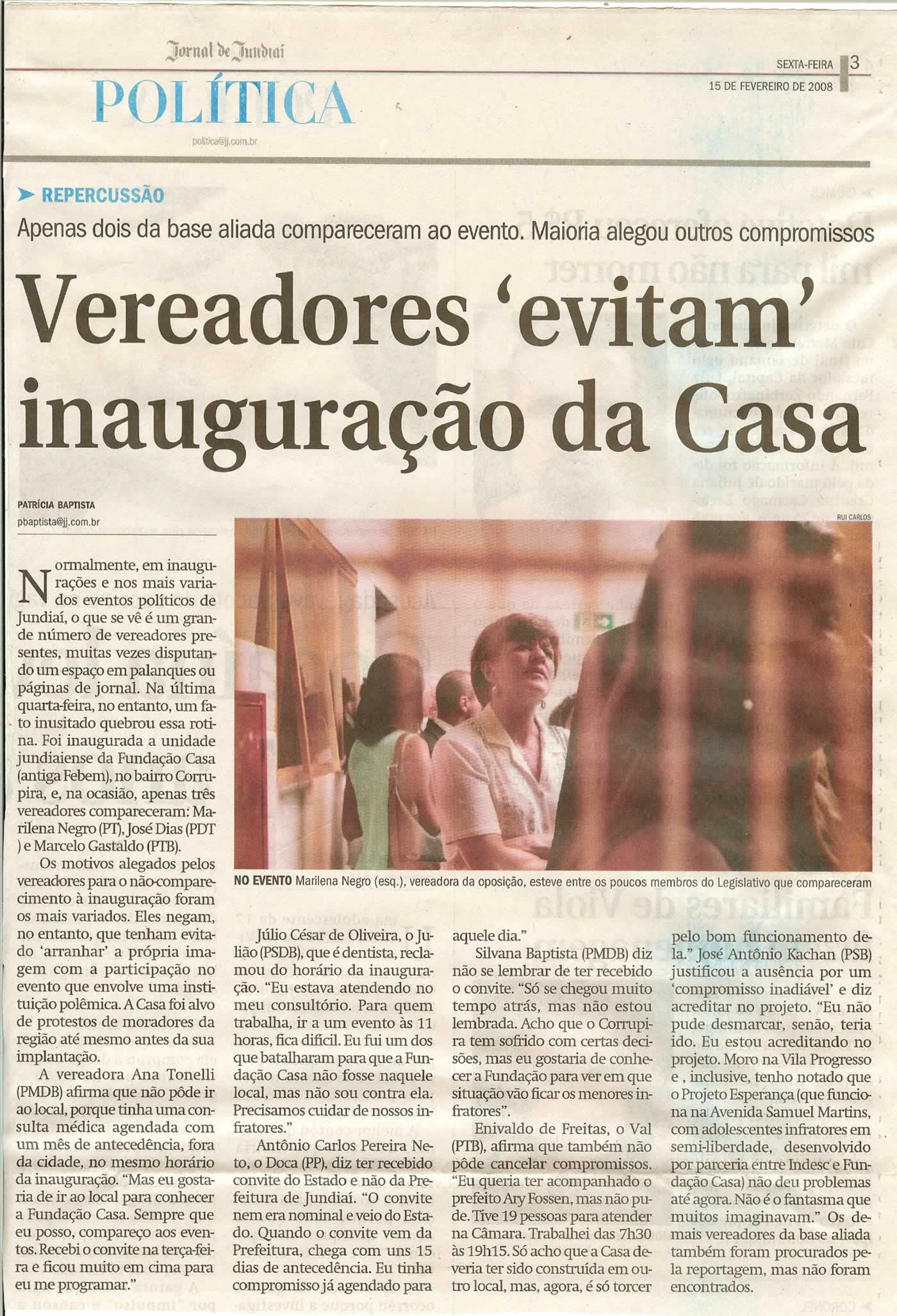 Bom Dia Jundiaí - 15/02/2008