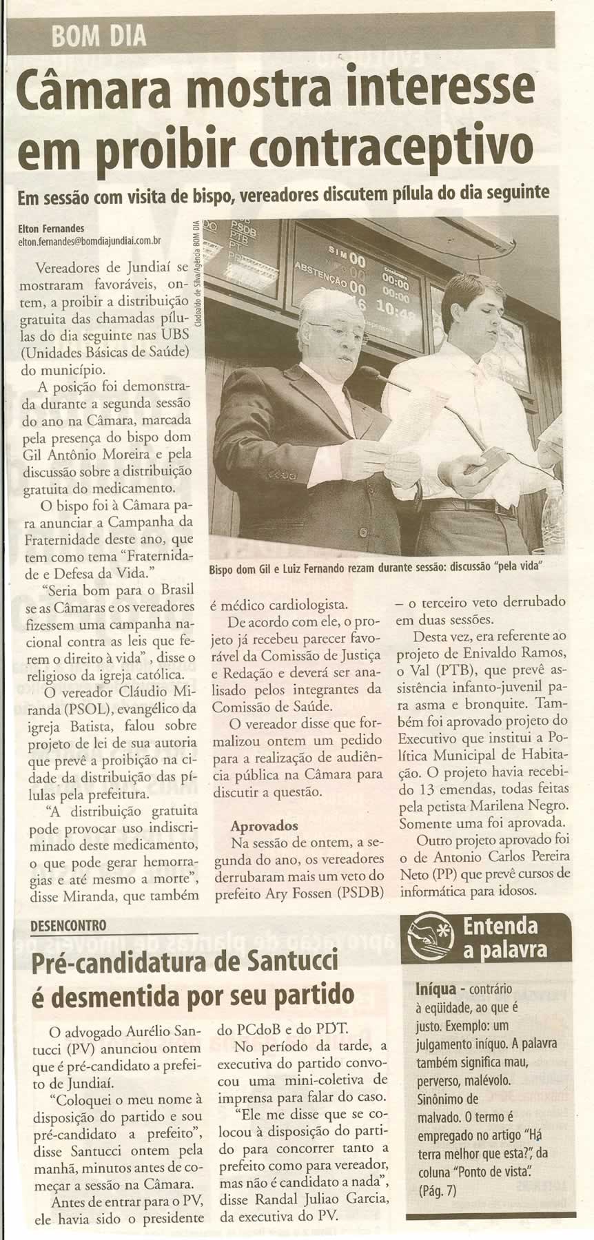 Bom Dia Jundiaí - 20/02/2008