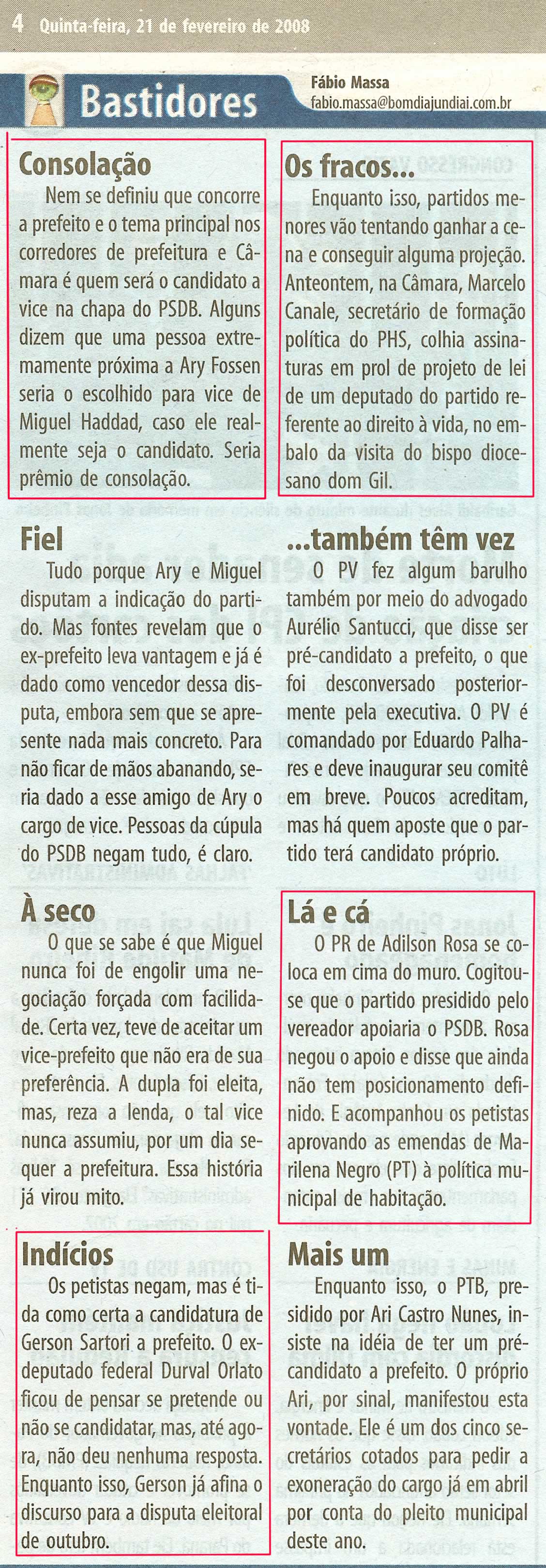 Bom Dia Jundiaí - 21/02/2008