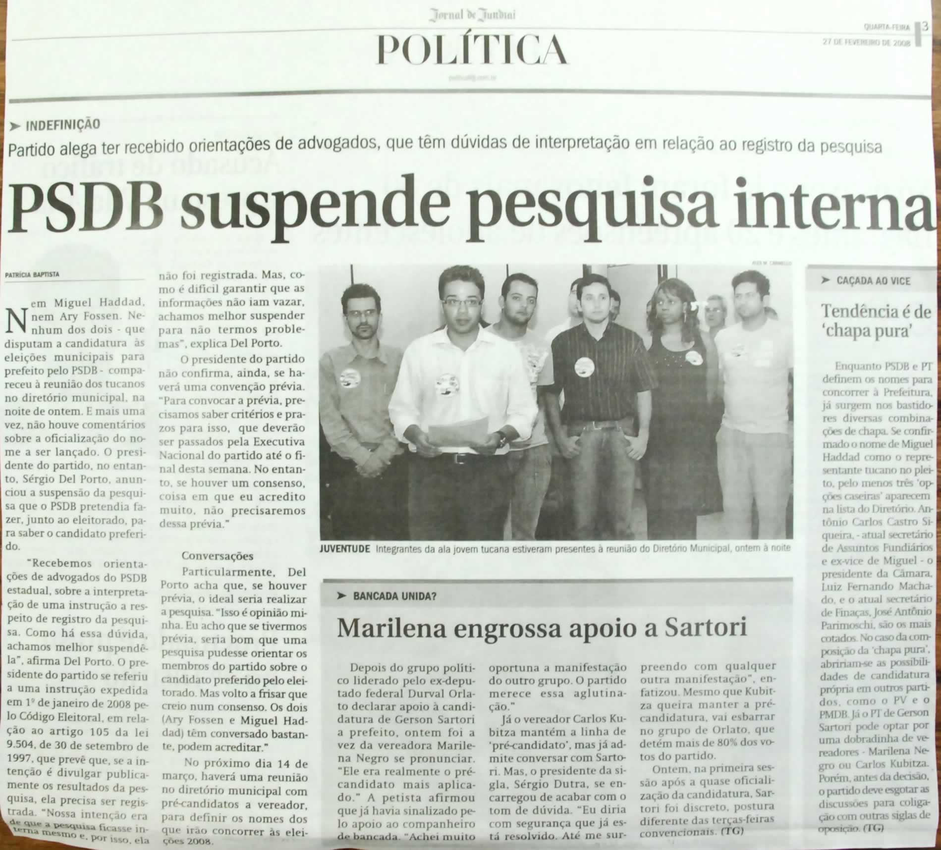 Jornal de Jundiaí - 27/02/2008