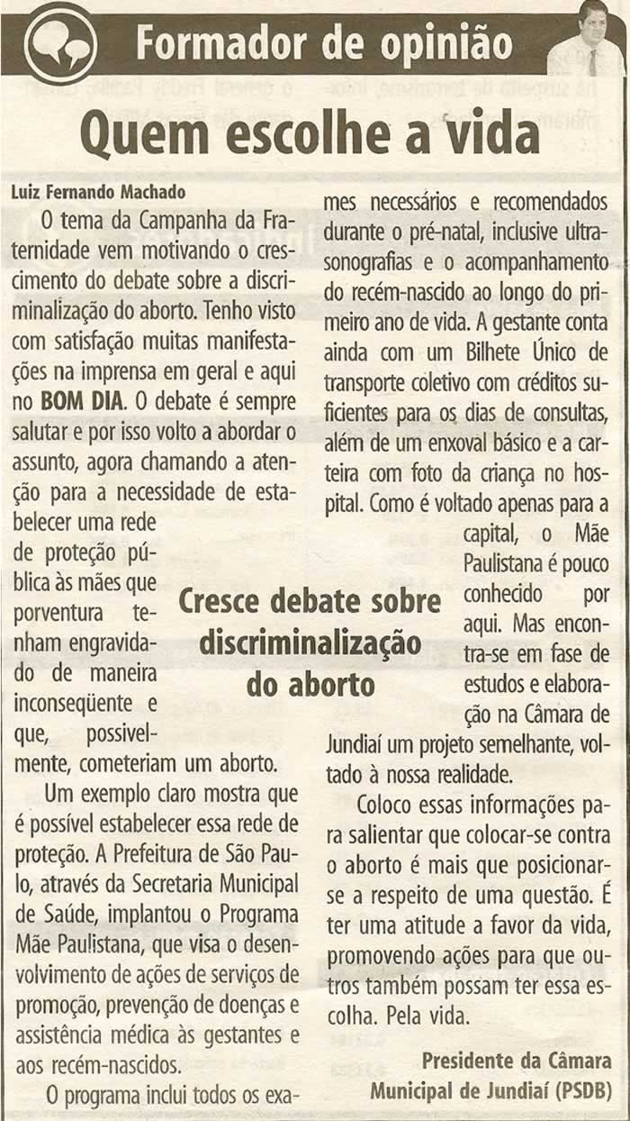 Bom Dia Jundiaí - 27/02/2008