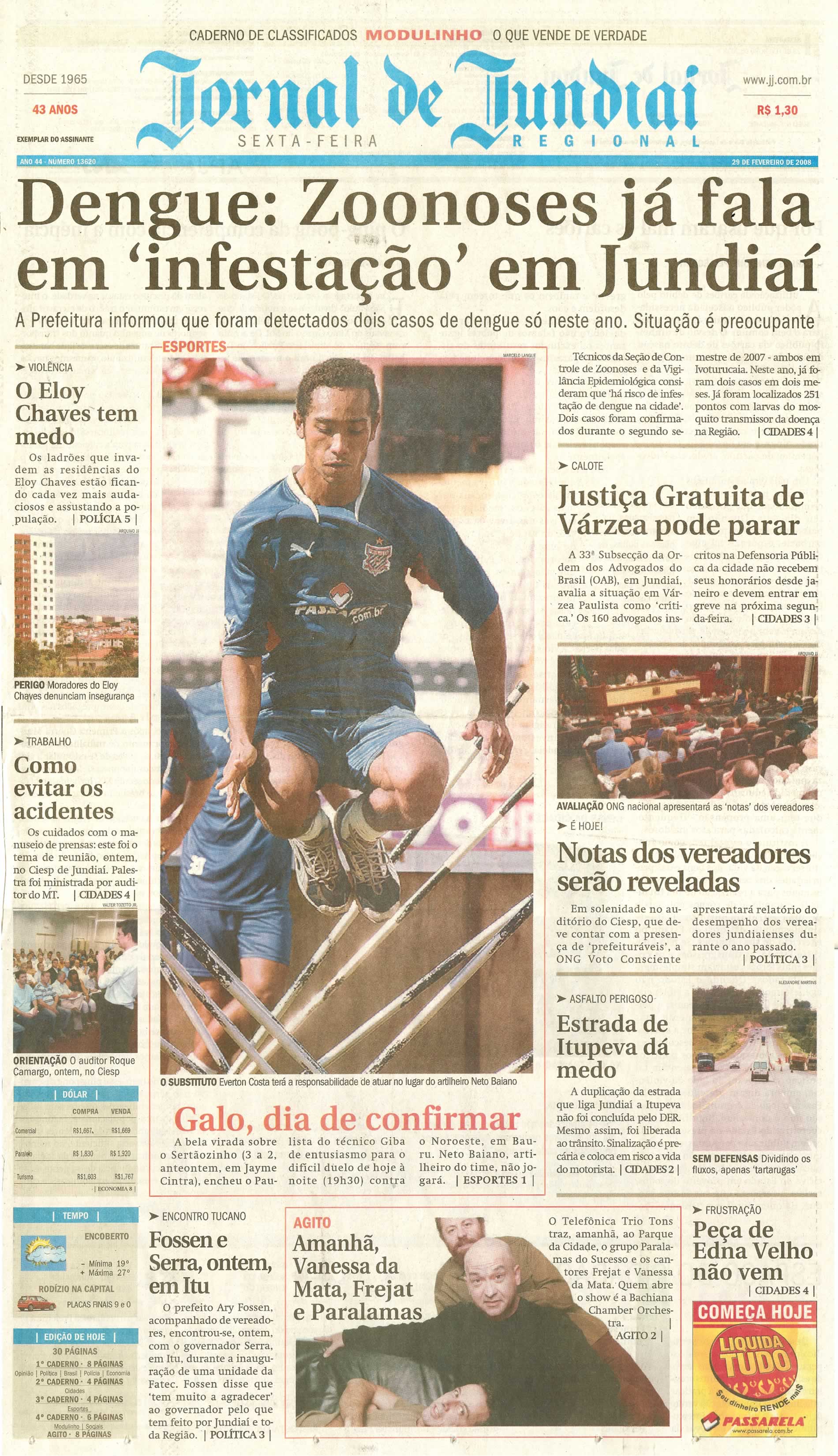 Jornal de Jundiaí - 29/02/2008
