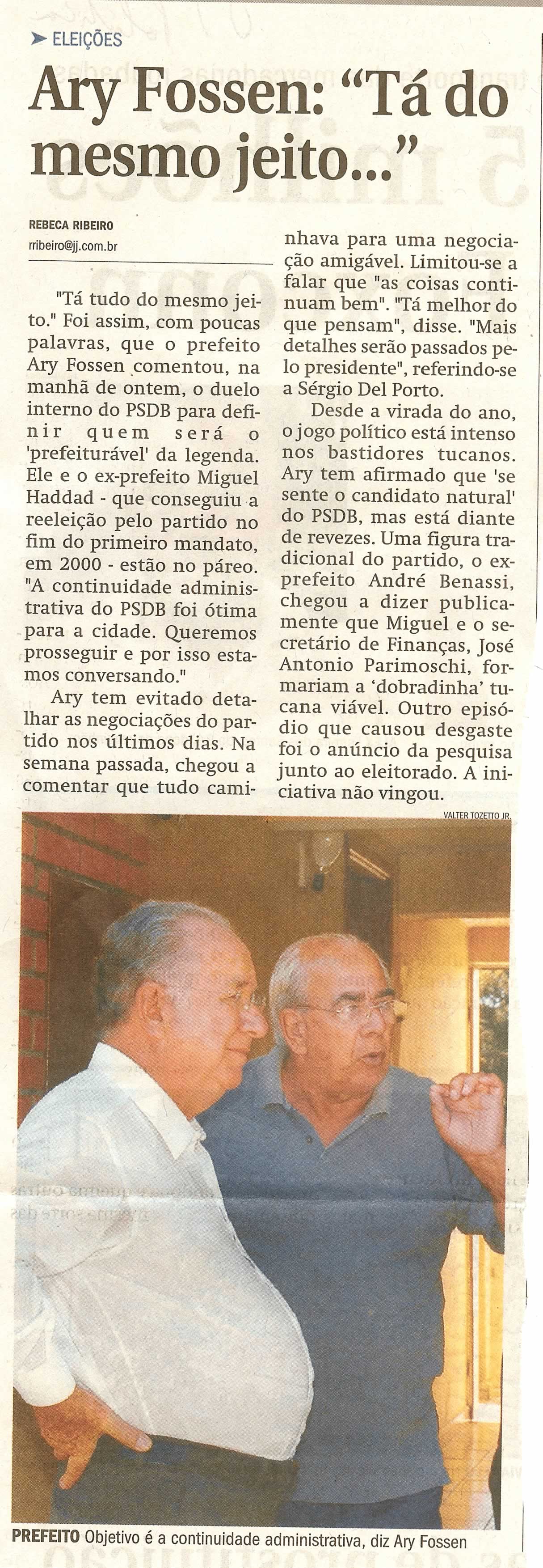 Jornal de Jundiaí - 06/03/2008