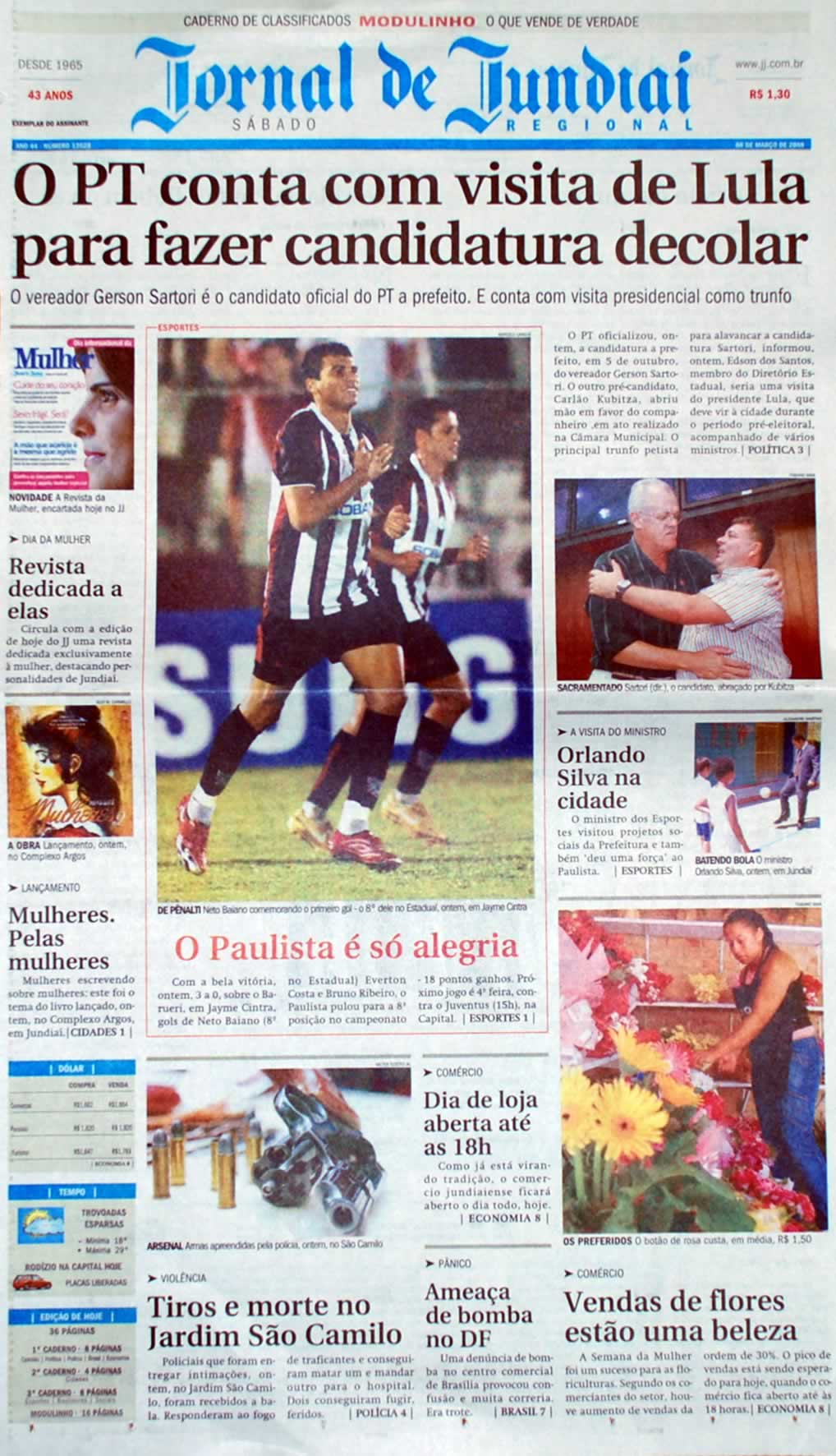 Jornal de Jundiaí - 08/03/2008