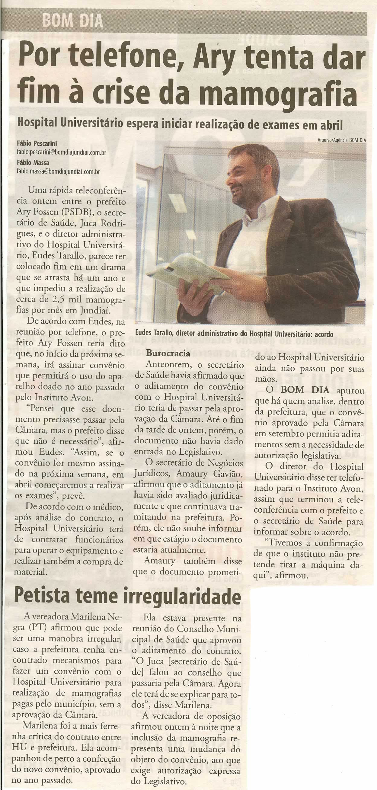 Bom Dia Jundiaí - 20/03/2008