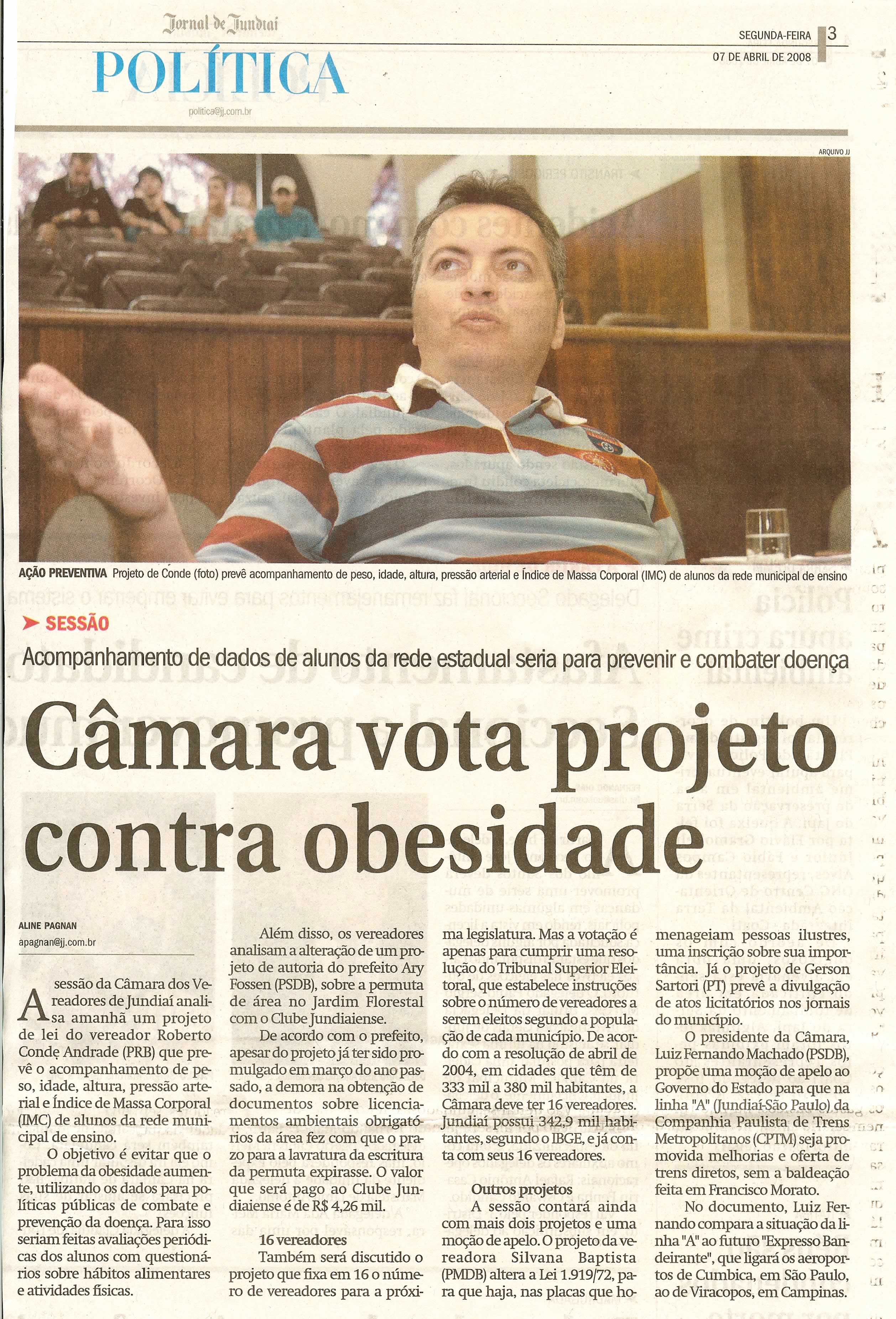 Jornal de Jundiaí - 07/04/2008