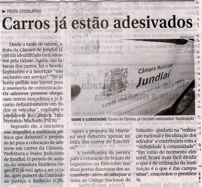 Jornal de Jundiaí - 10/04/2008