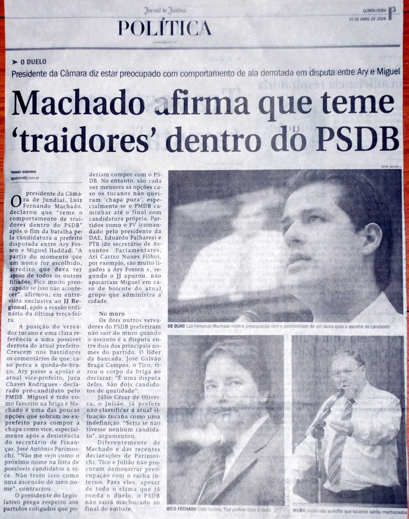 Jornal de Jundiaí - 10/04/2008