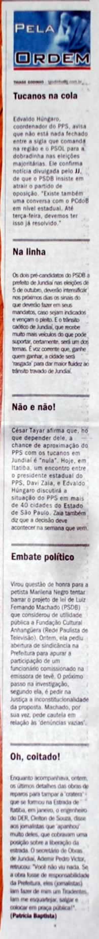 Jornal de Jundiaí - 12/04/2008