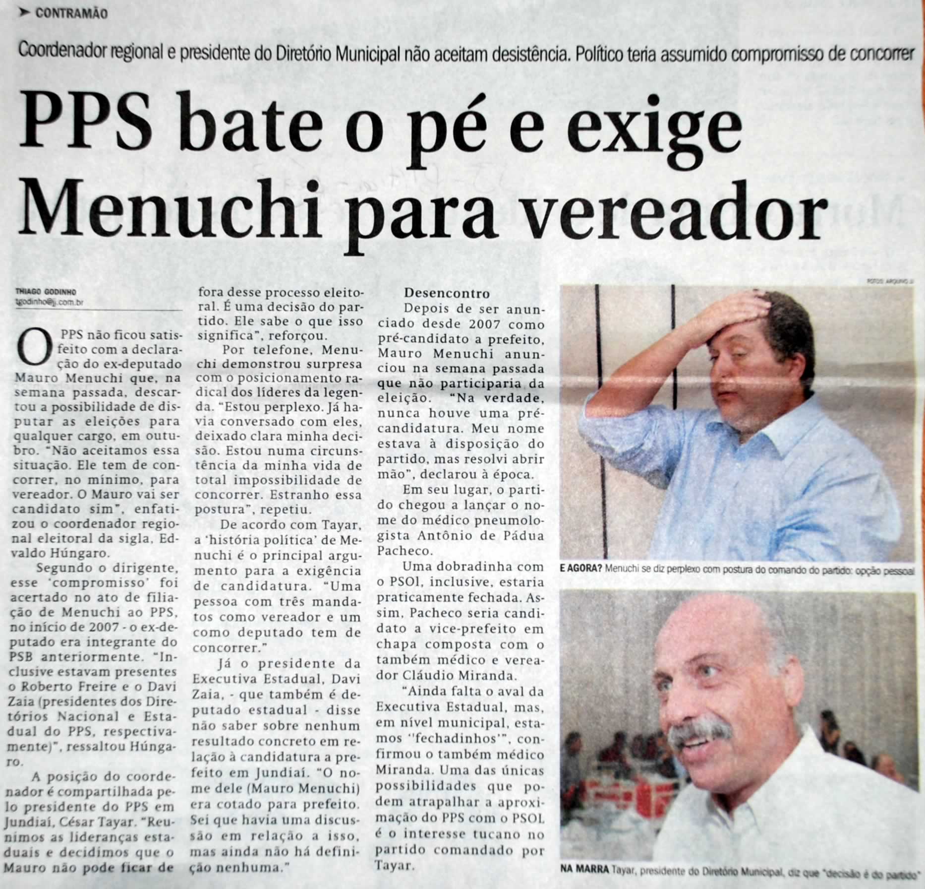 Jornal de Jundiaí - 12/04/2008