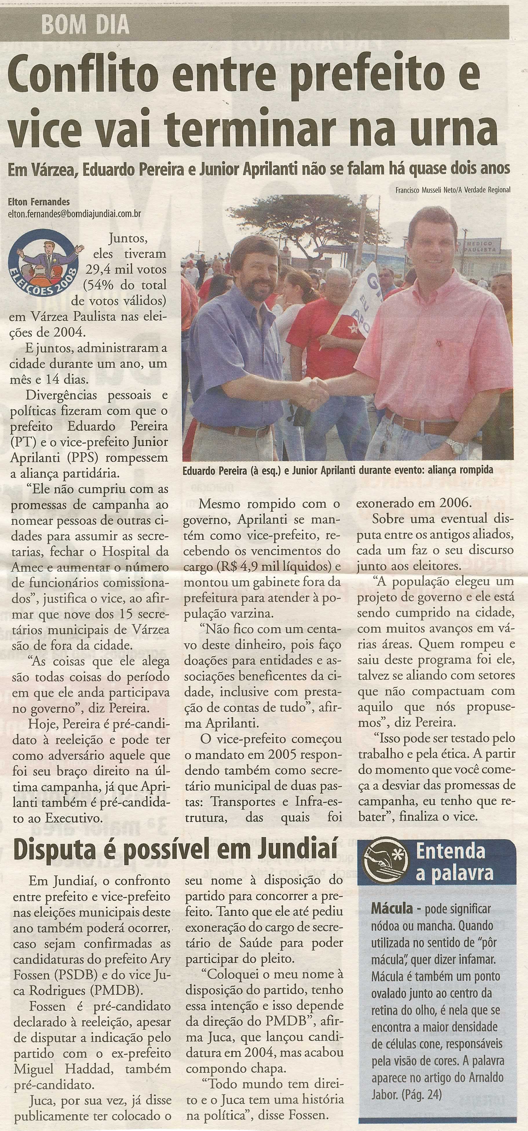 Bom Dia Jundiaí - 15/04/2008