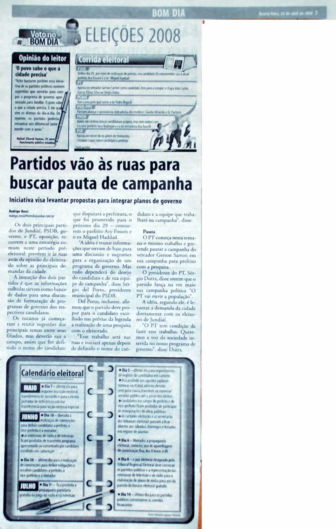 Bom Dia Jundiaí - 23/04/2008