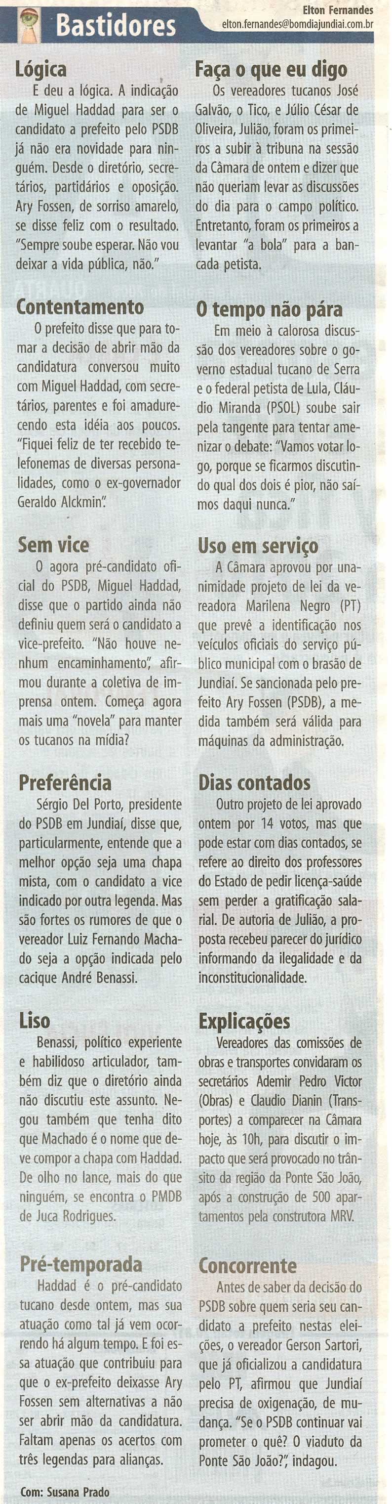 Bom Dia Jundiaí - 30/04/2008