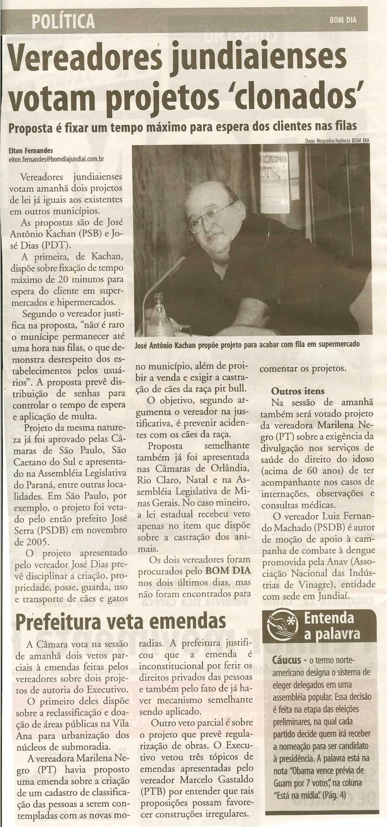 Bom Dia Jundiaí - 05/05/2008