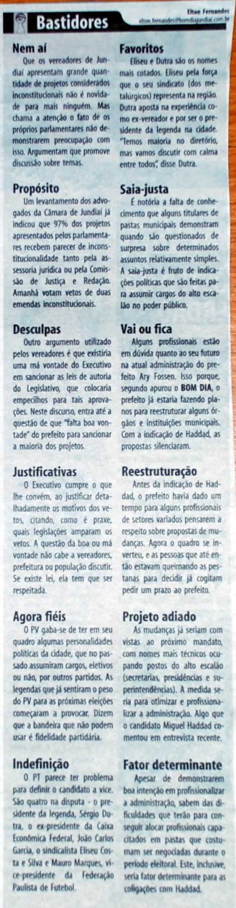 Bom Dia Jundiaí - 05/05/2008