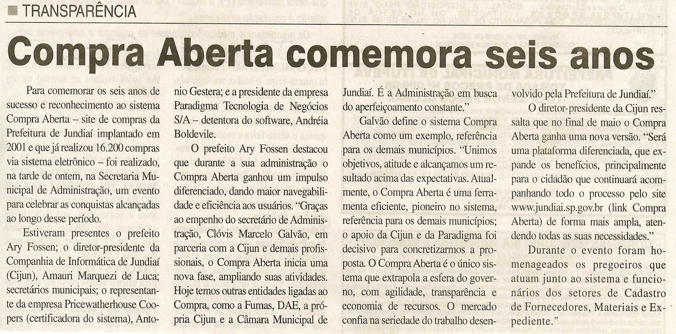 Jornal da Cidade - 01/05/2008