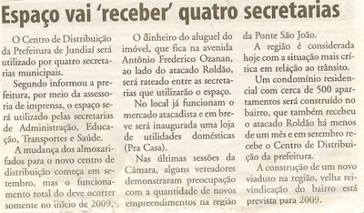 Bom Dia Jundiaí - 02/05/2008