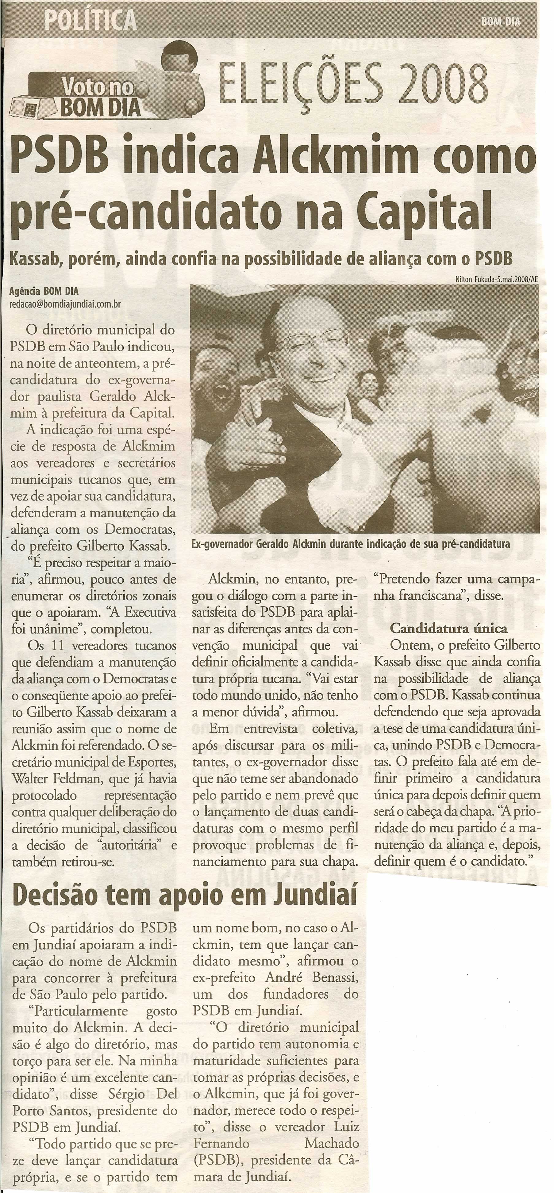 Bom Dia Jundiaí - 07/05/2008