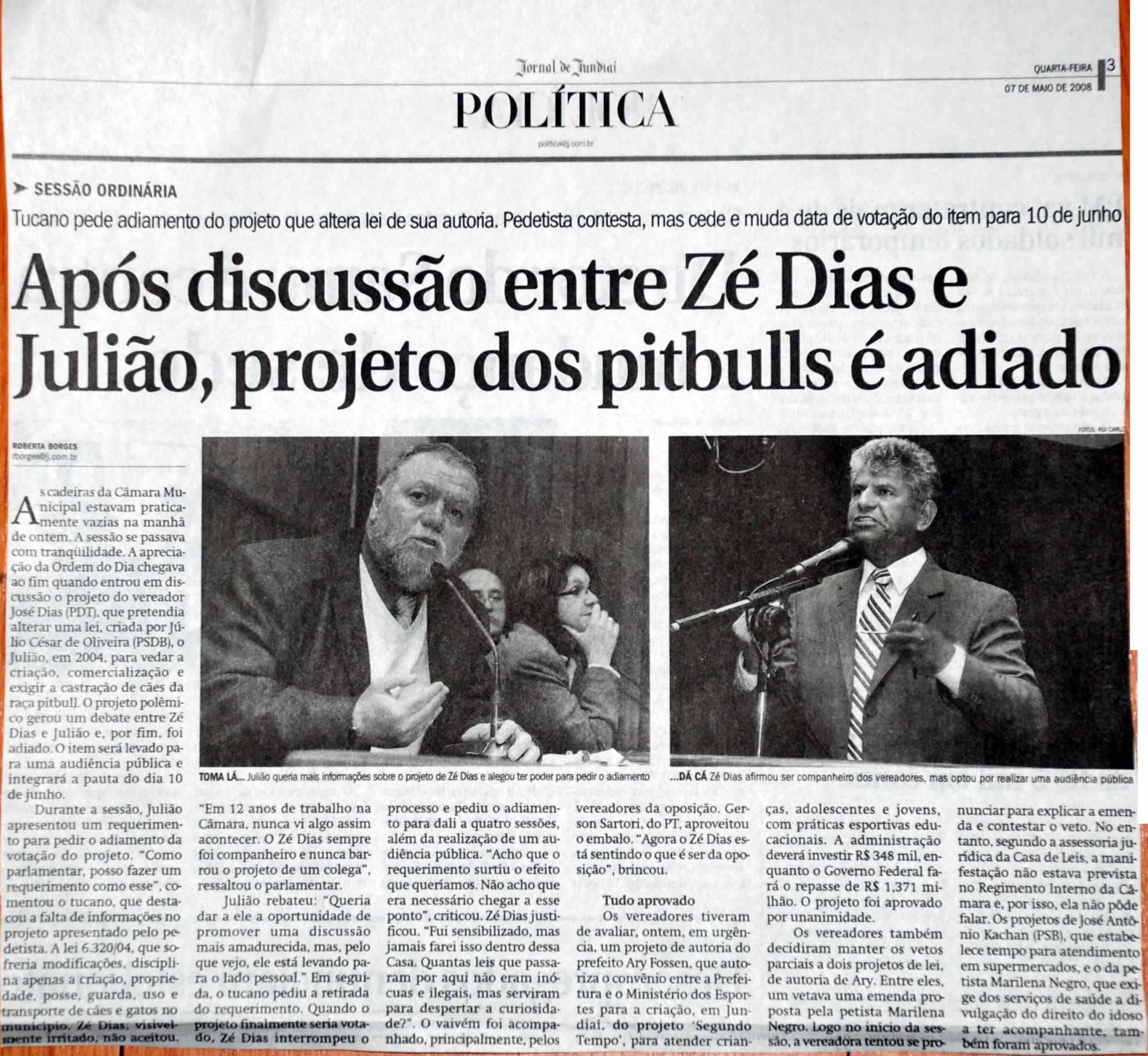 Jornal de Jundiaí - 07/05/2008