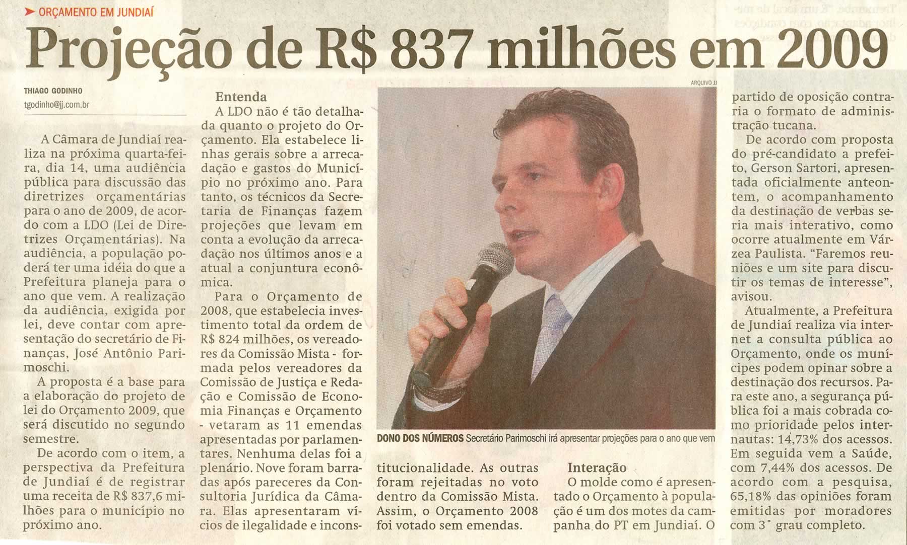 Jornal de Jundiaí - 10/05/2008