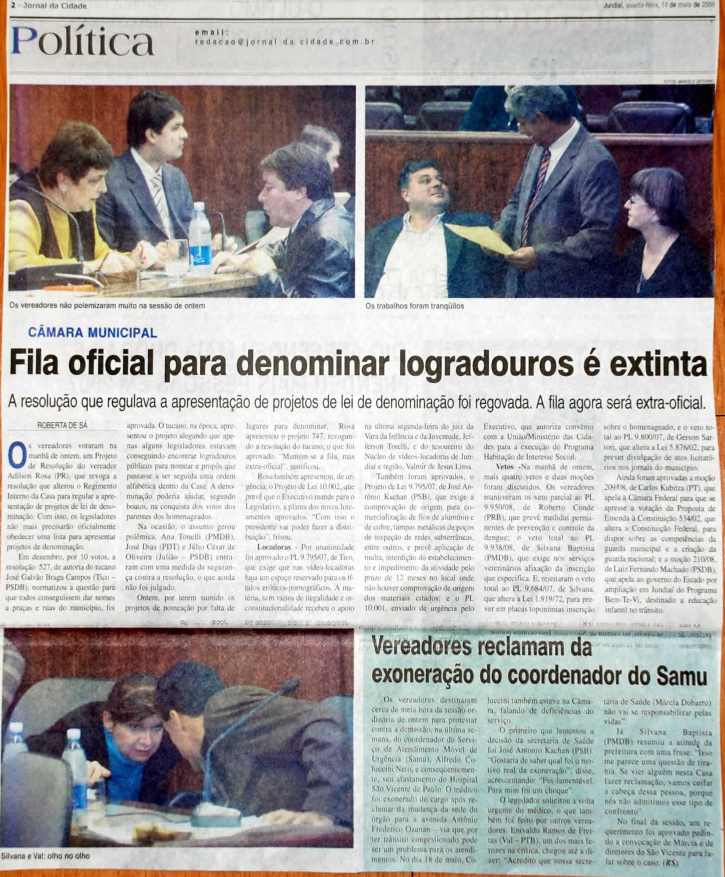 Jornal da Cidade - 14/05/2008
