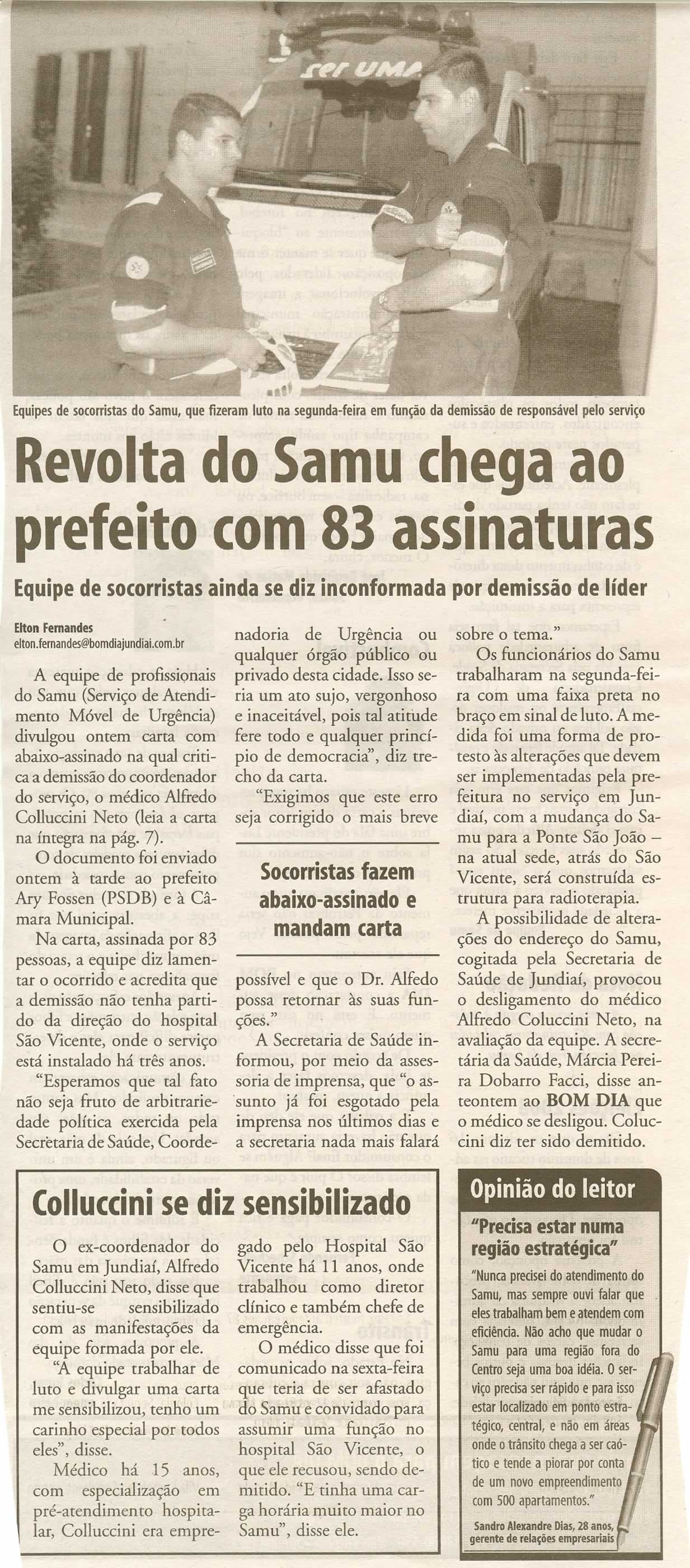 Bom Dia Jundiaí - 15/05/2008
