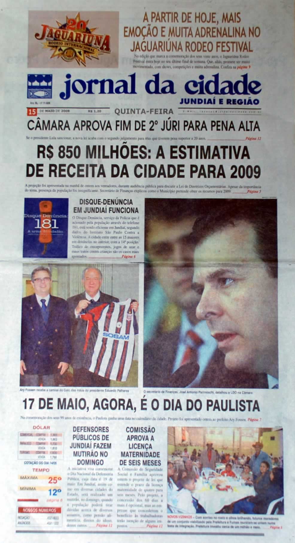 Jornal da Cidade - 15/05/2008