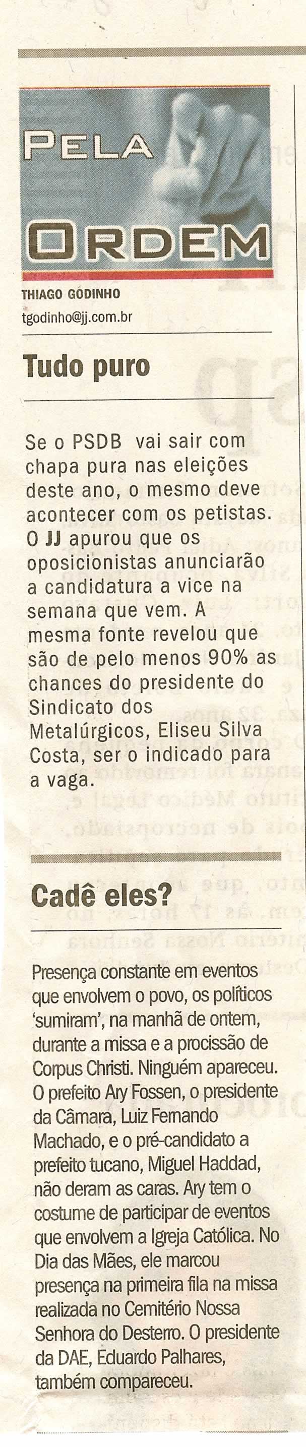 Jornal de Jundiaí - 23/05/2008