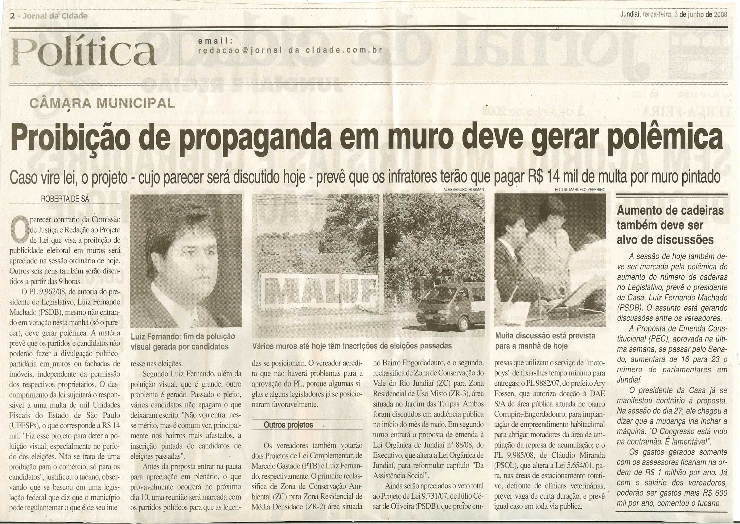 Jornal da Cidade - 03/06/2008