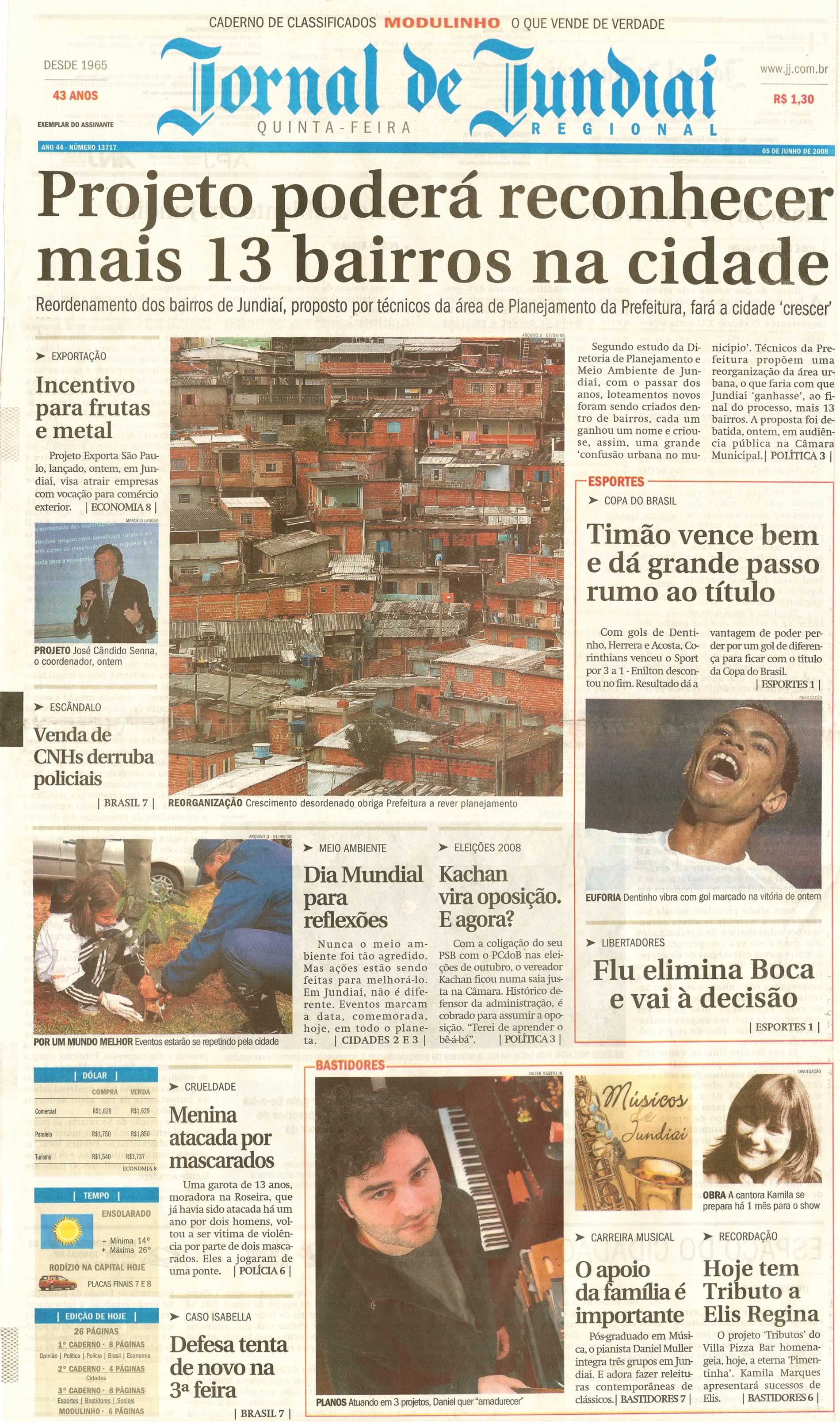 Jornal de Jundiaí - 05/06/2008
