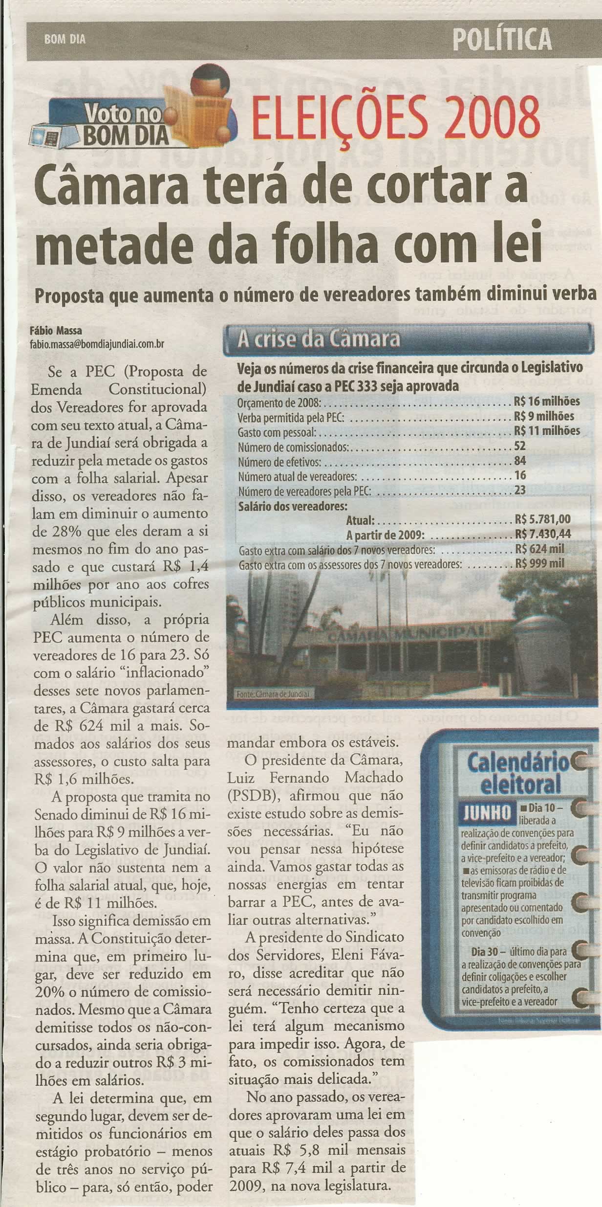 Bom Dia Jundiaí - 05/06/2008