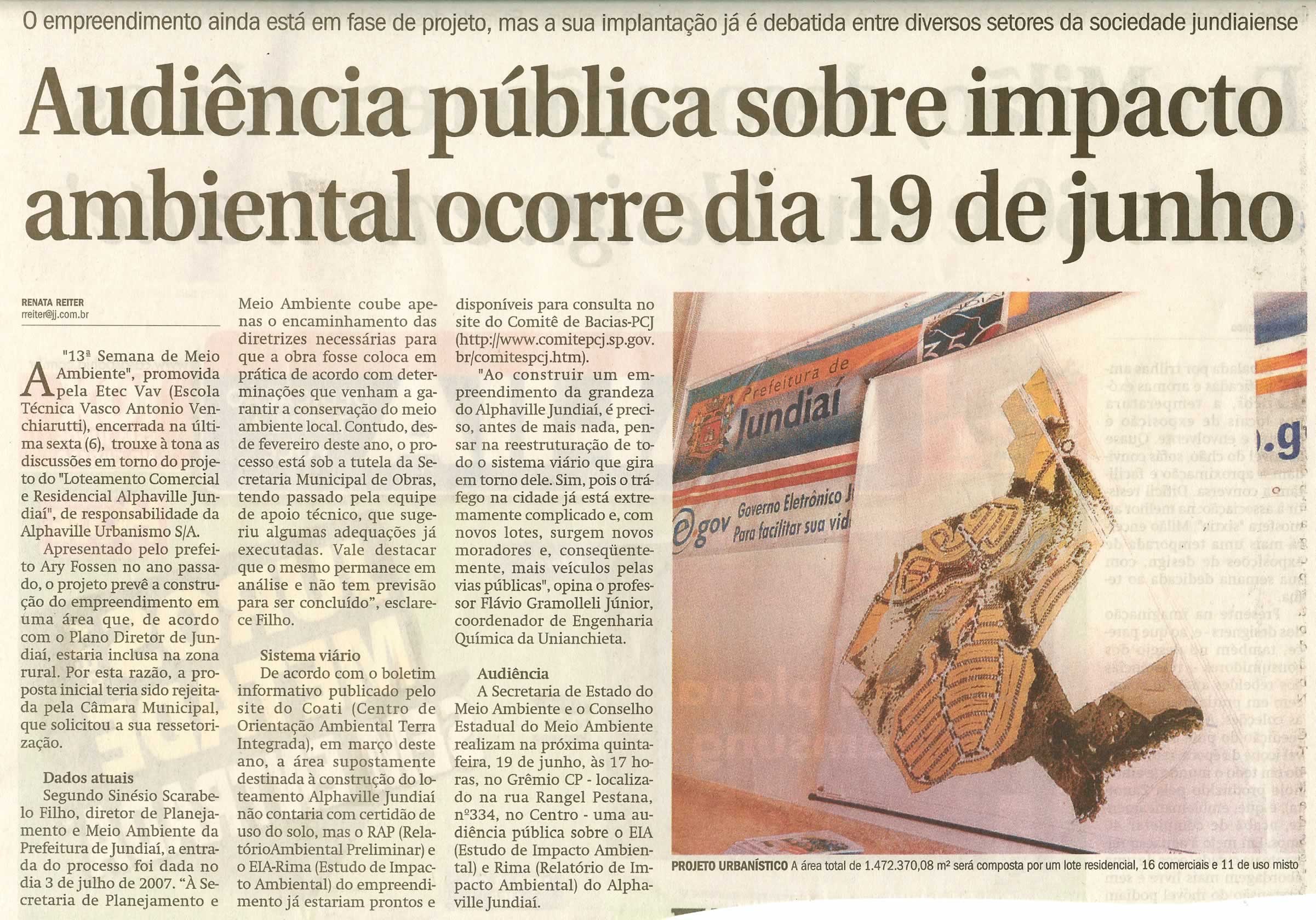 Jornal de Jundiaí - 08/06/2008