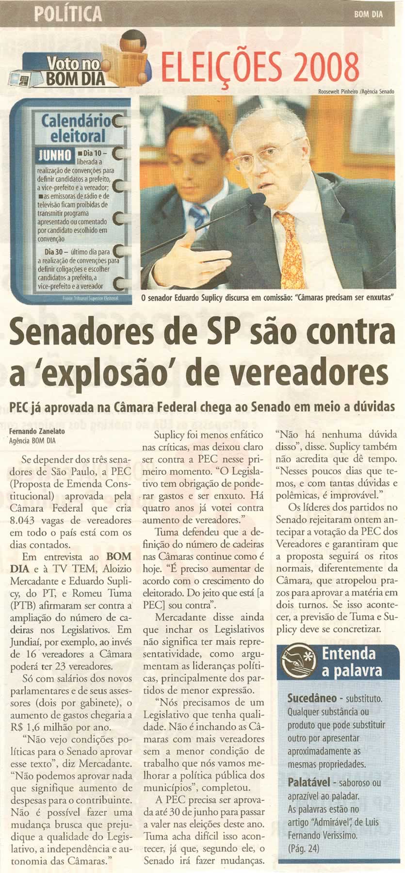 Bom Dia Jundiaí - 08/06/2008