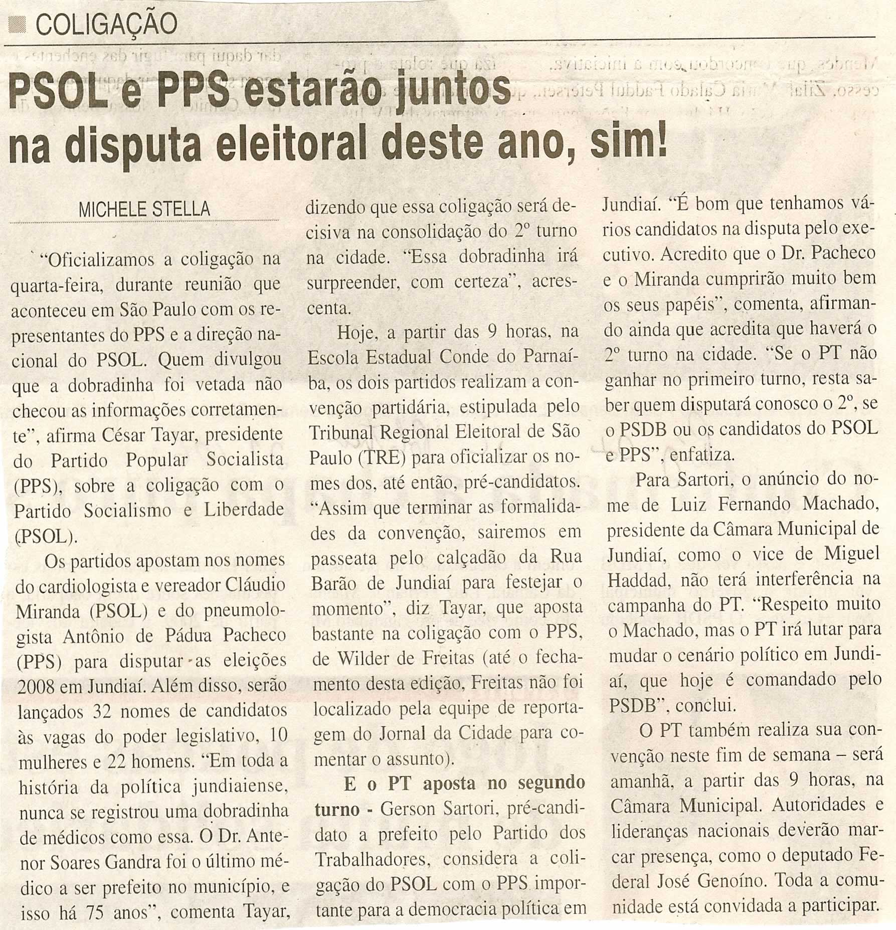 Jornal da Cidade - 21/06/2008