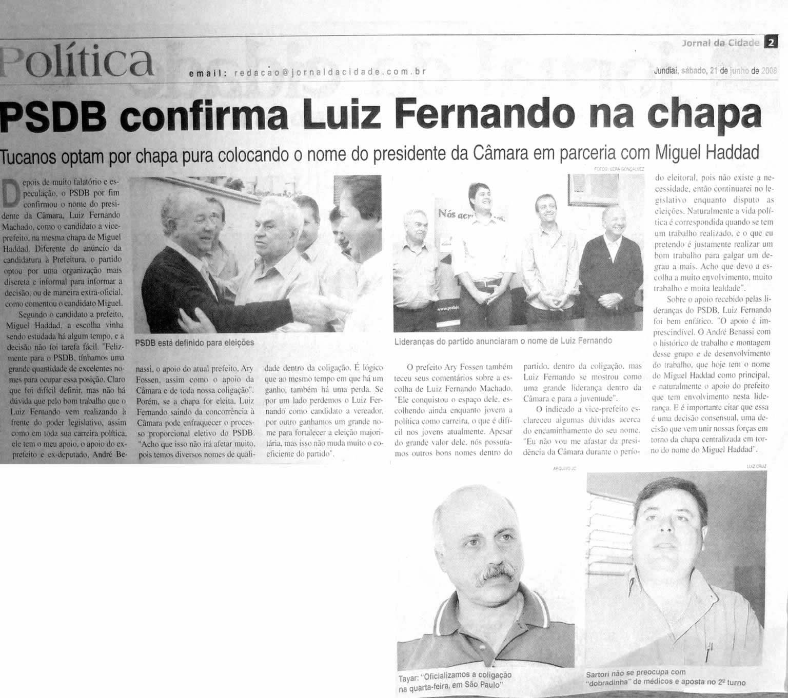 Jornal da Cidade - 21/06/2008