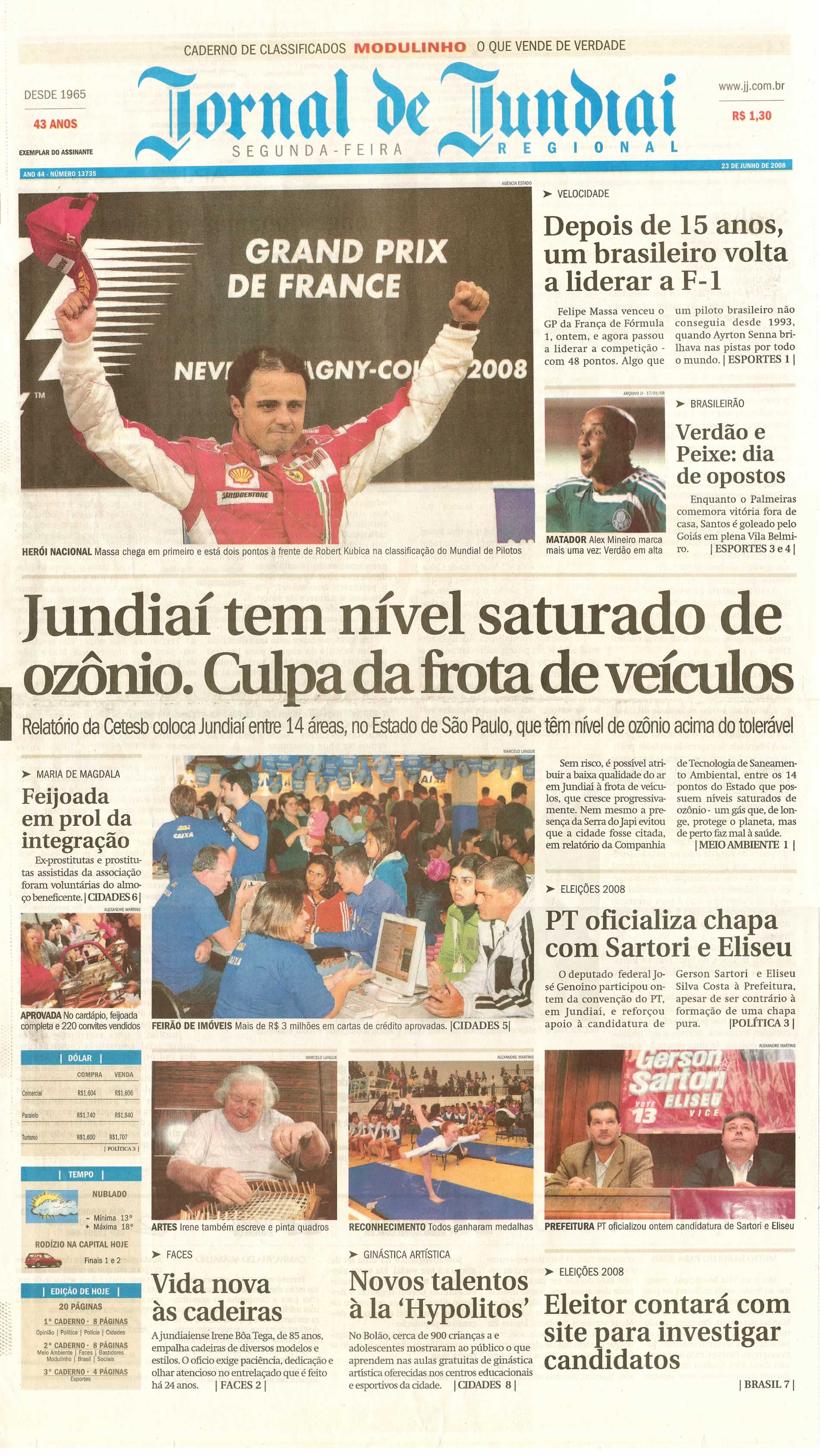 Jornal de Jundiaí - 23/06/2008