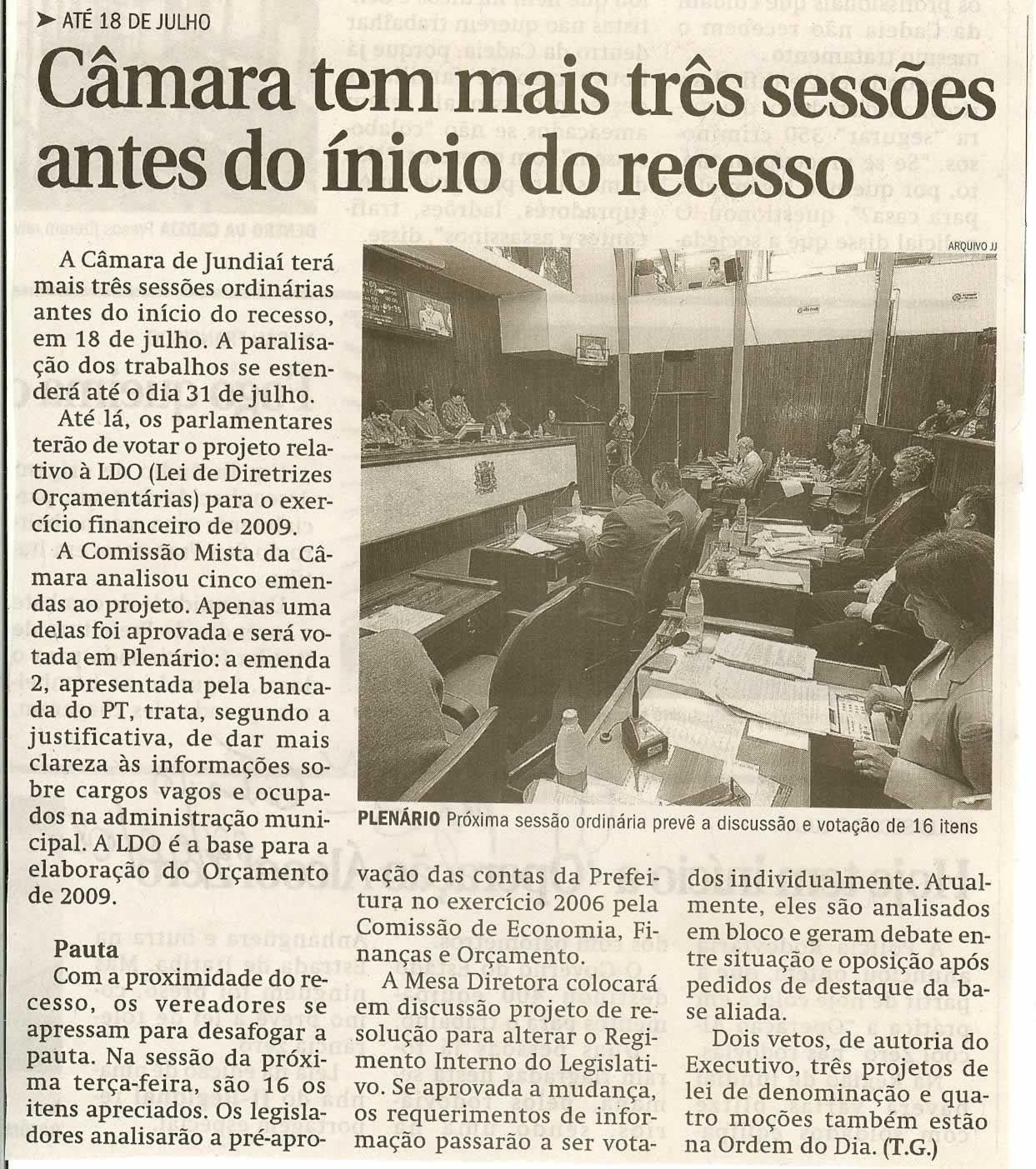 Jornal de Jundiaí - 28/06/2008