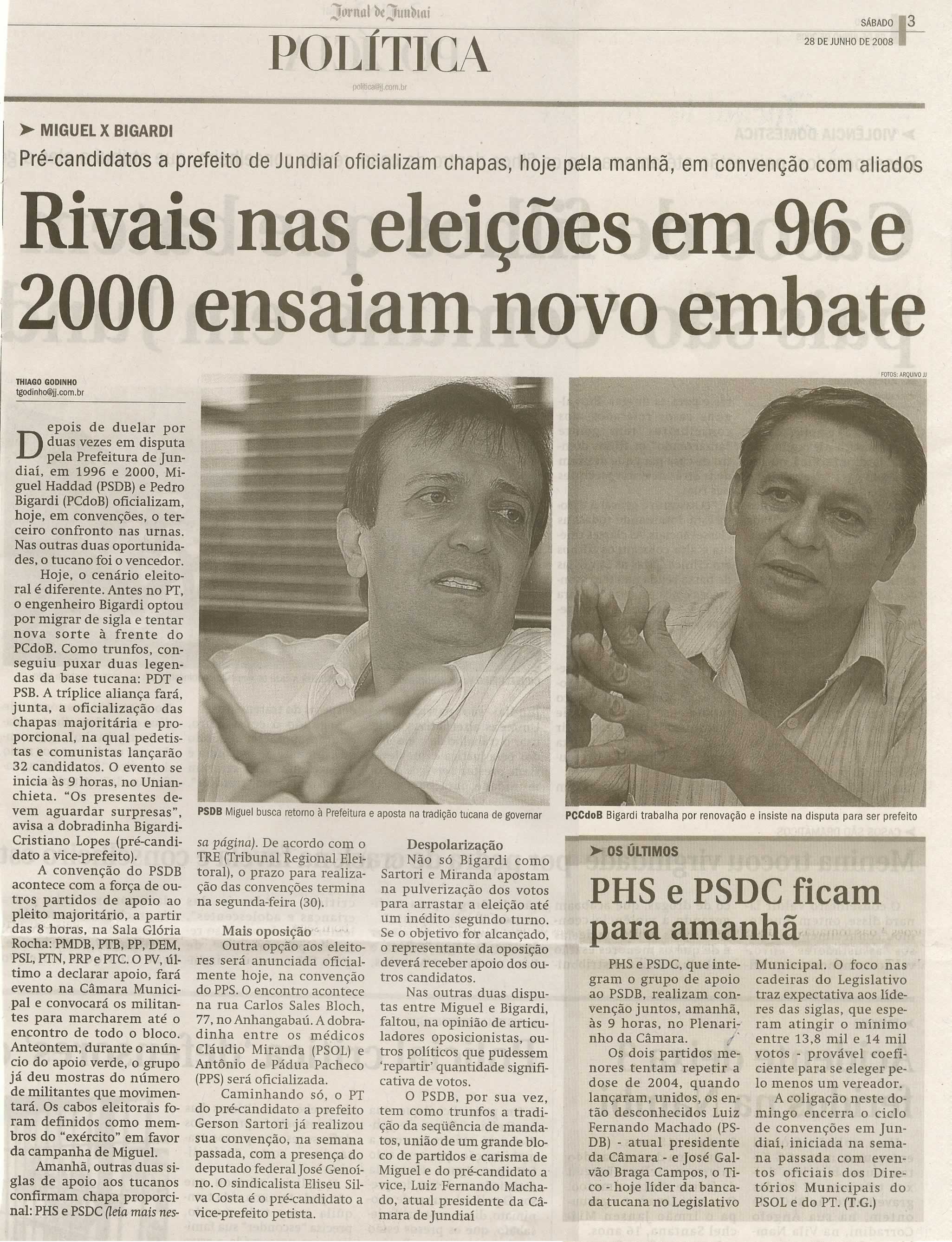 Jornal de Jundiaí - 28/06/2008
