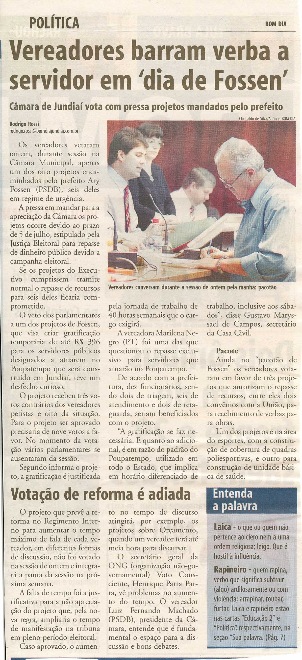Bom Dia Jundiaí - 02/07/2008