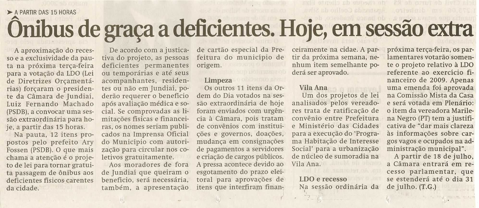 Jornal de Jundiaí - 04/07/2008
