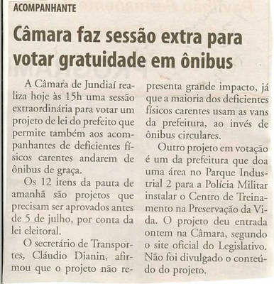 Bom Dia Jundiaí - 04/07/2008