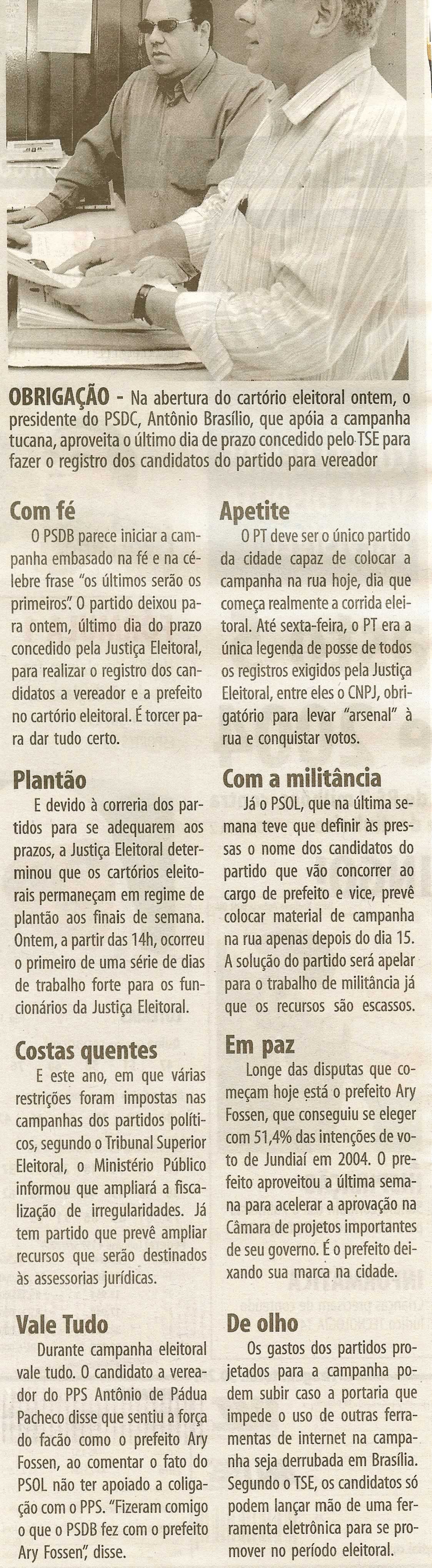 Bom Dia Jundiaí - 06/07/2008