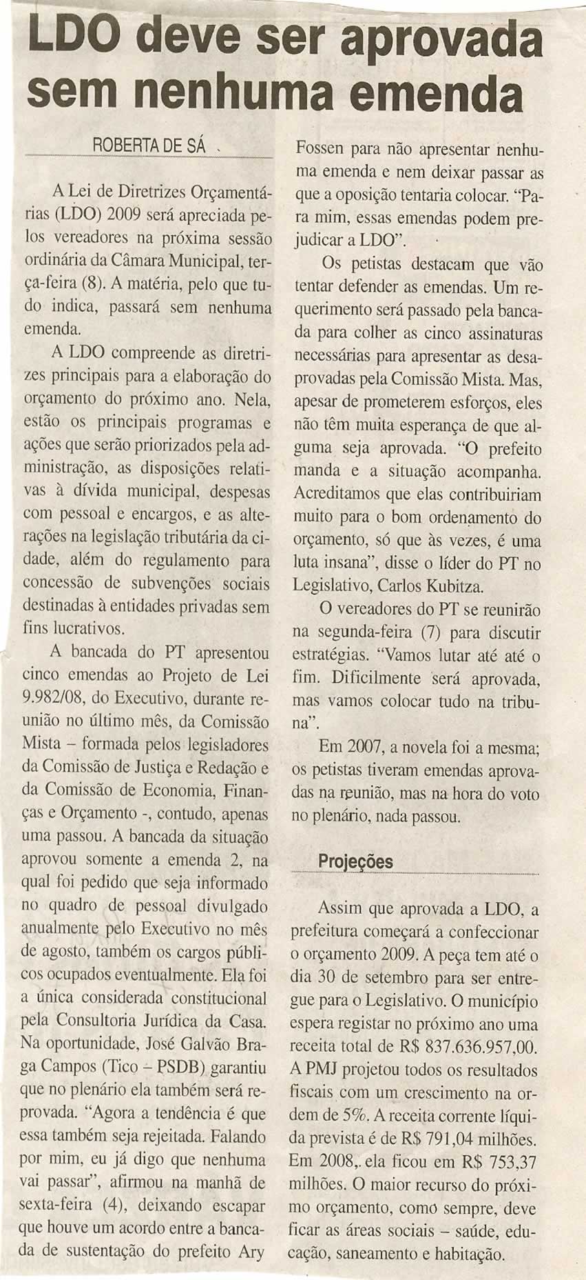 Jornal da Cidade - 06/07/2008