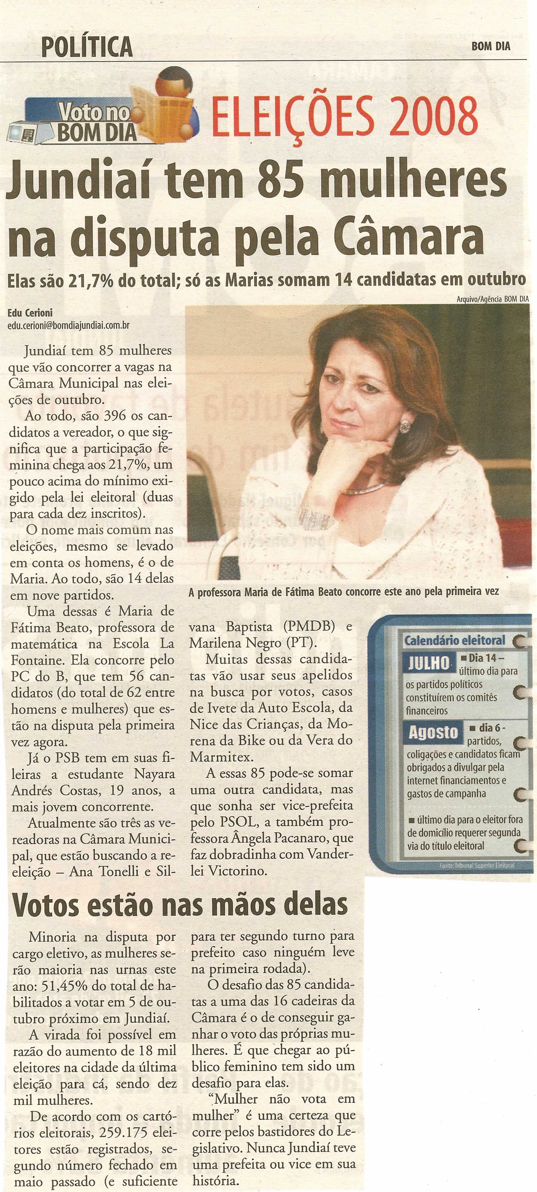 Bom Dia Jundiaí - 12/07/2008