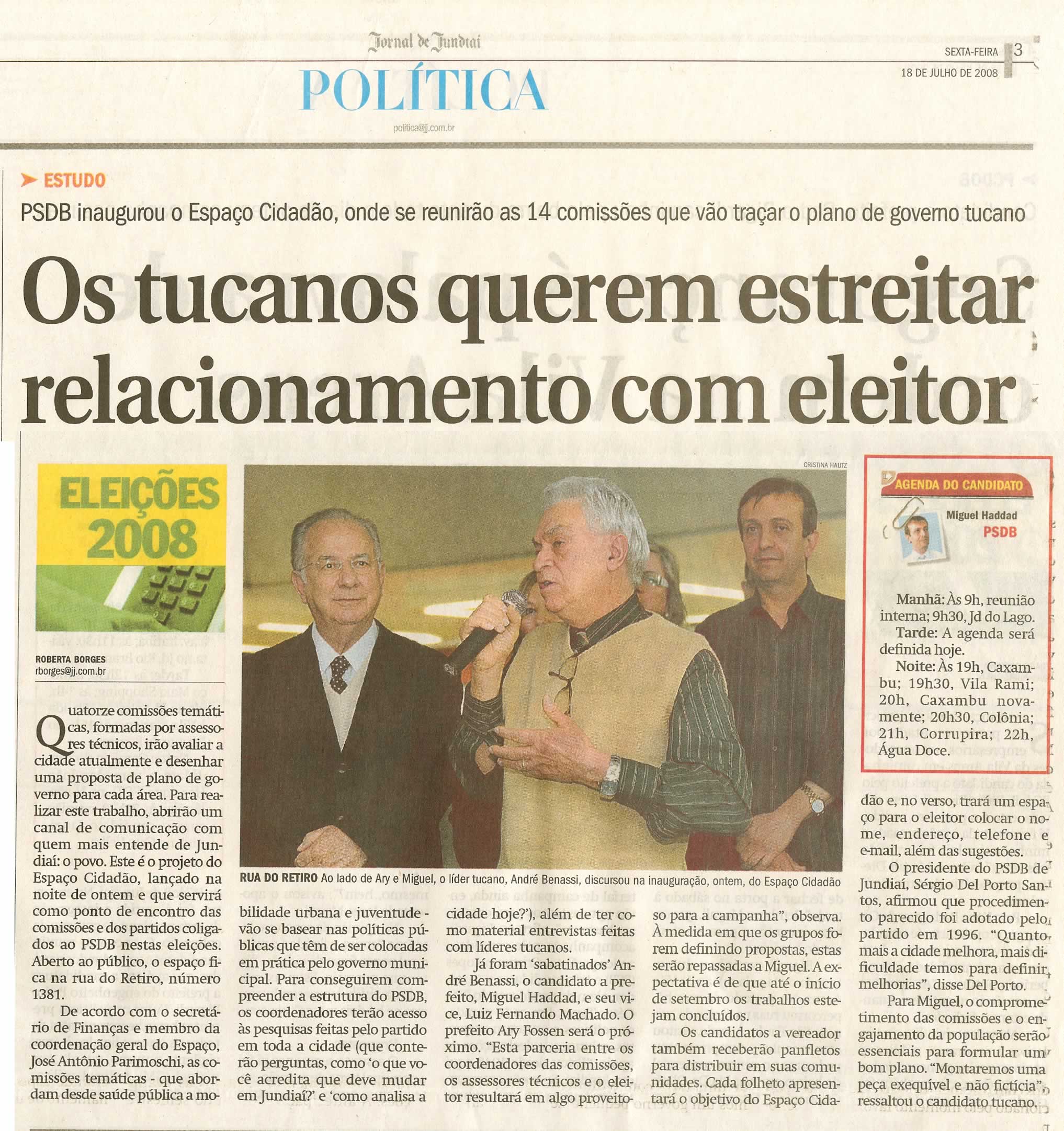 Jornal de Jundiaí - 18/07/2008