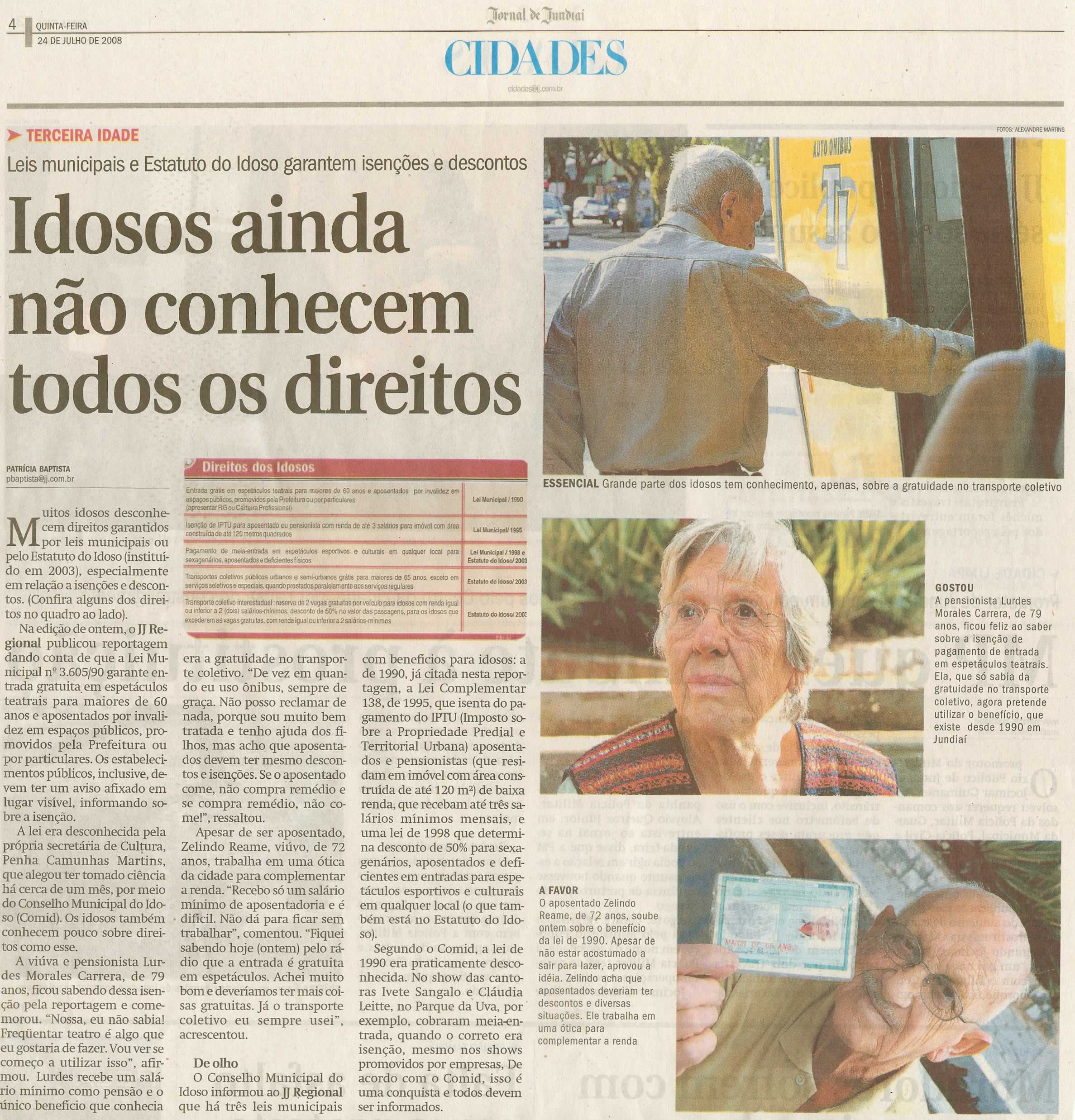 Jornal de Jundiaí - 24/07/2008